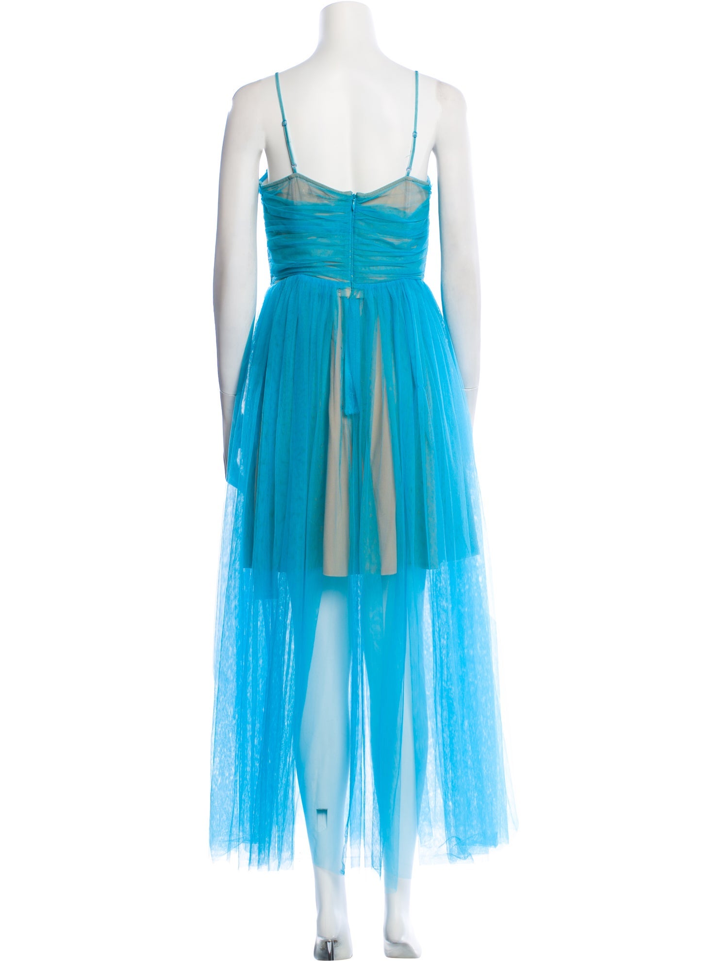 SAU LEE Square Neckline Long Dress